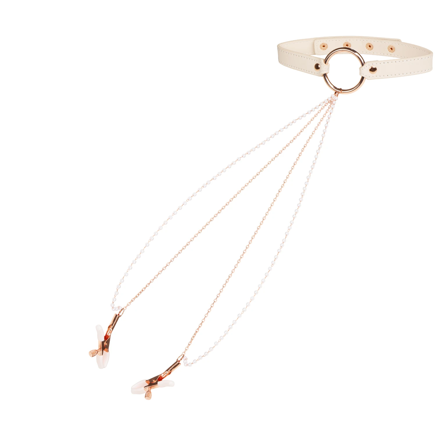 Sex & Mischief Peaches 'n CreaMe Collar med brystklemmer var 1