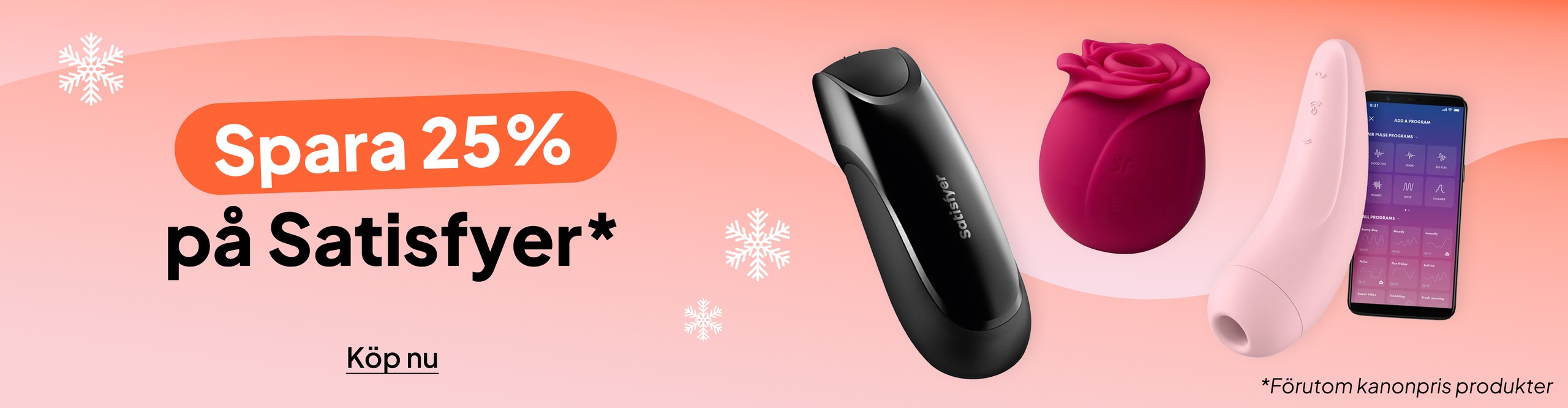 Spara 25% på Satisfyer* desktop