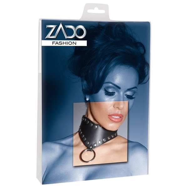 ZADO Brett Läderhalsband med O-ring 1
