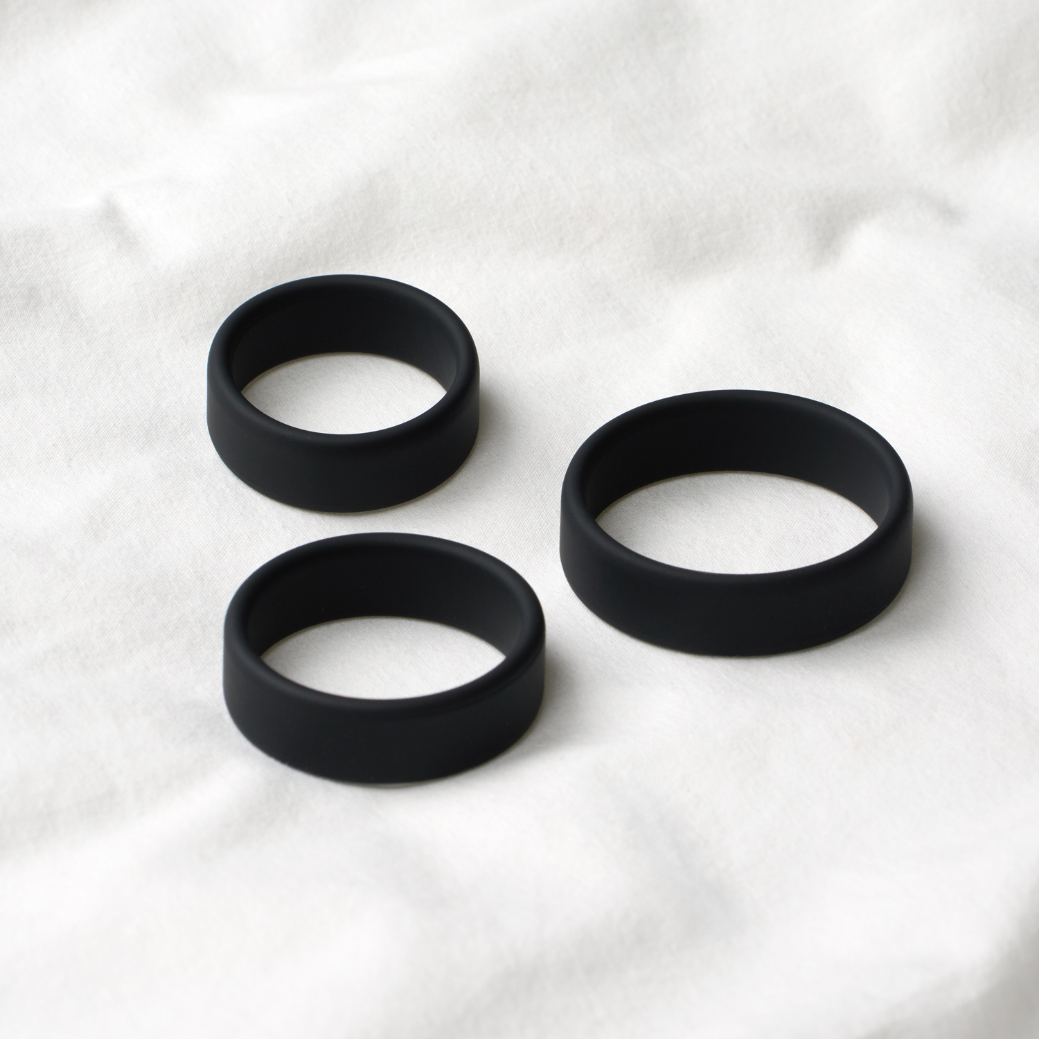 Sinful Ensemble de 3 anneaux masculins en silicone de qualité supérieure 1