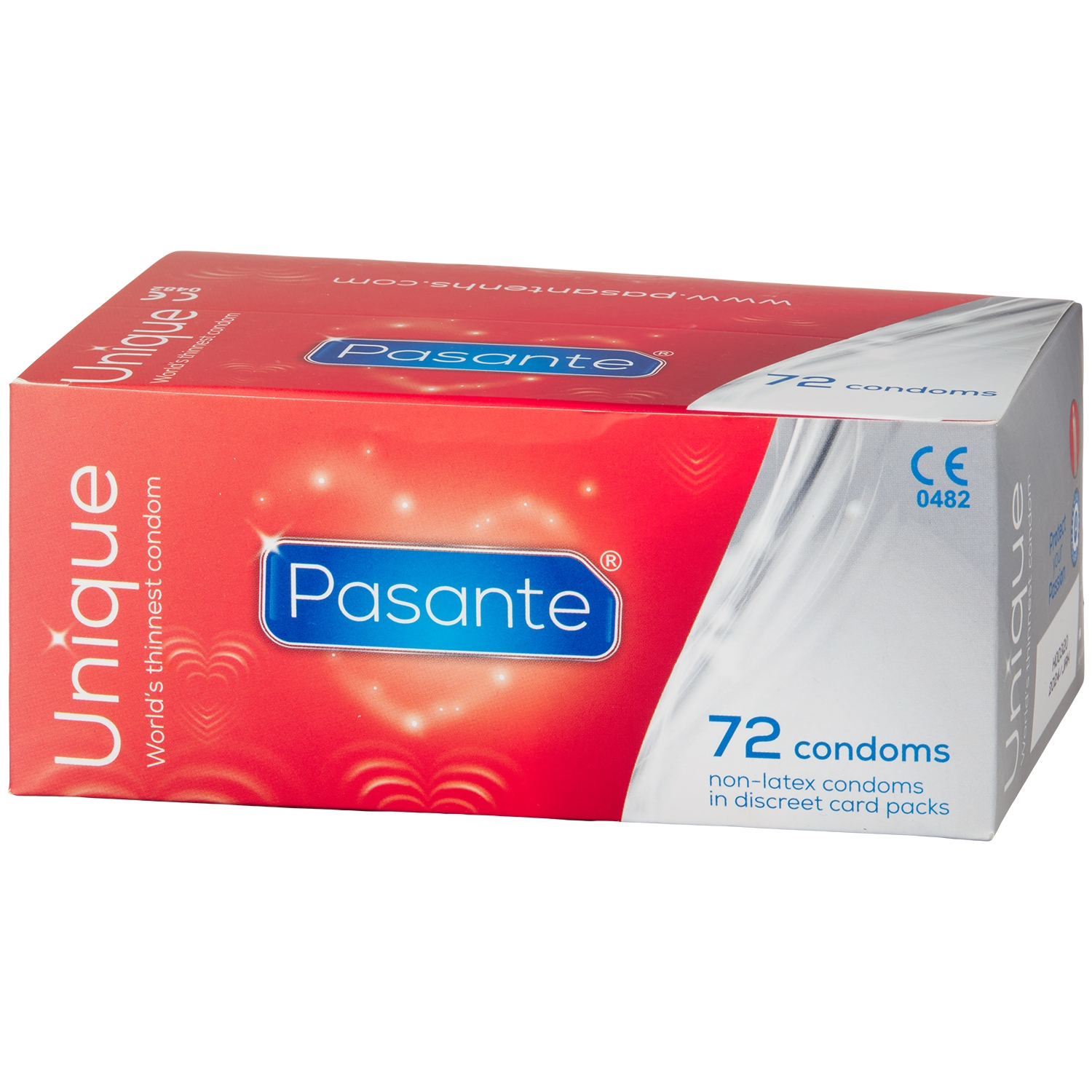 Pasante Unique Latexfri Kondomer 72 stk - Clear