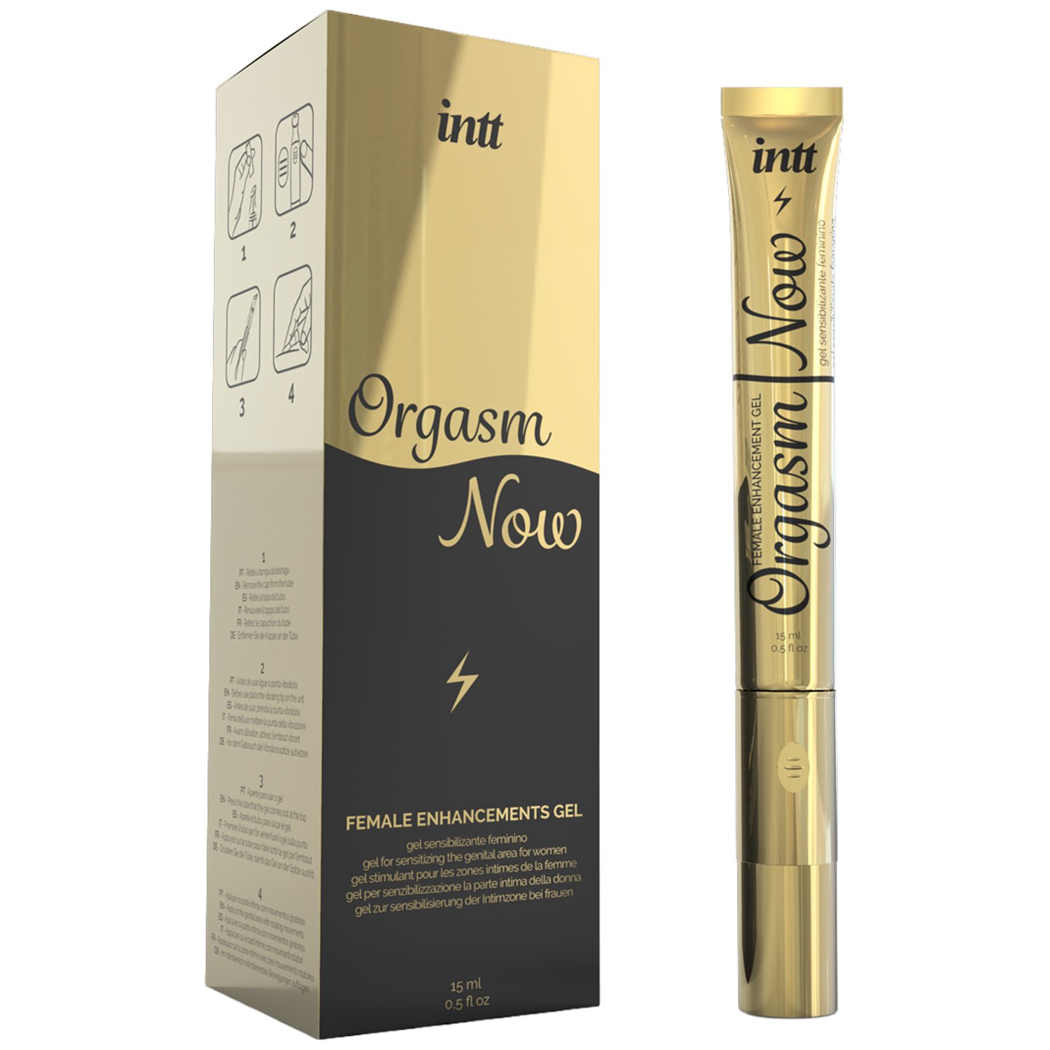 Intt Orgasm Now Stimulerende Gel med Vibrerende Applikator 15 ml - Guld