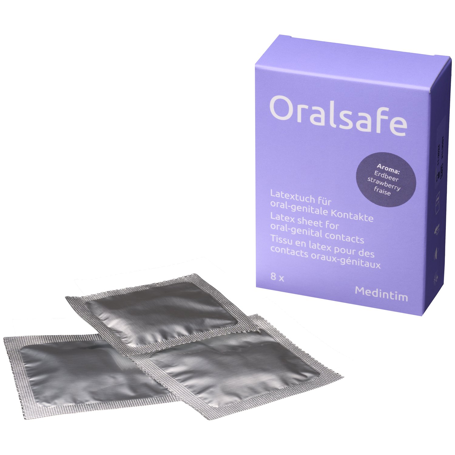 Oralsafe Strawberry Latex Digue Dentaire 8 pcs 2
