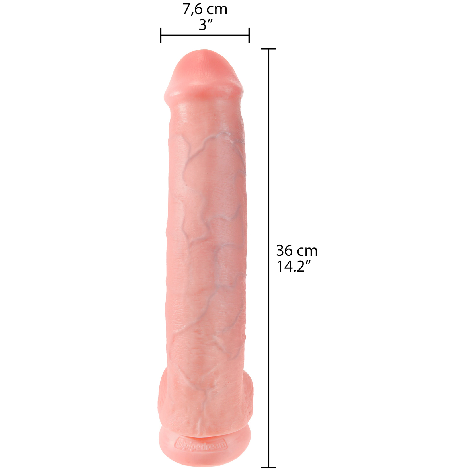 King Cock Realistisk Dildo med Kugler 36 cm var 8