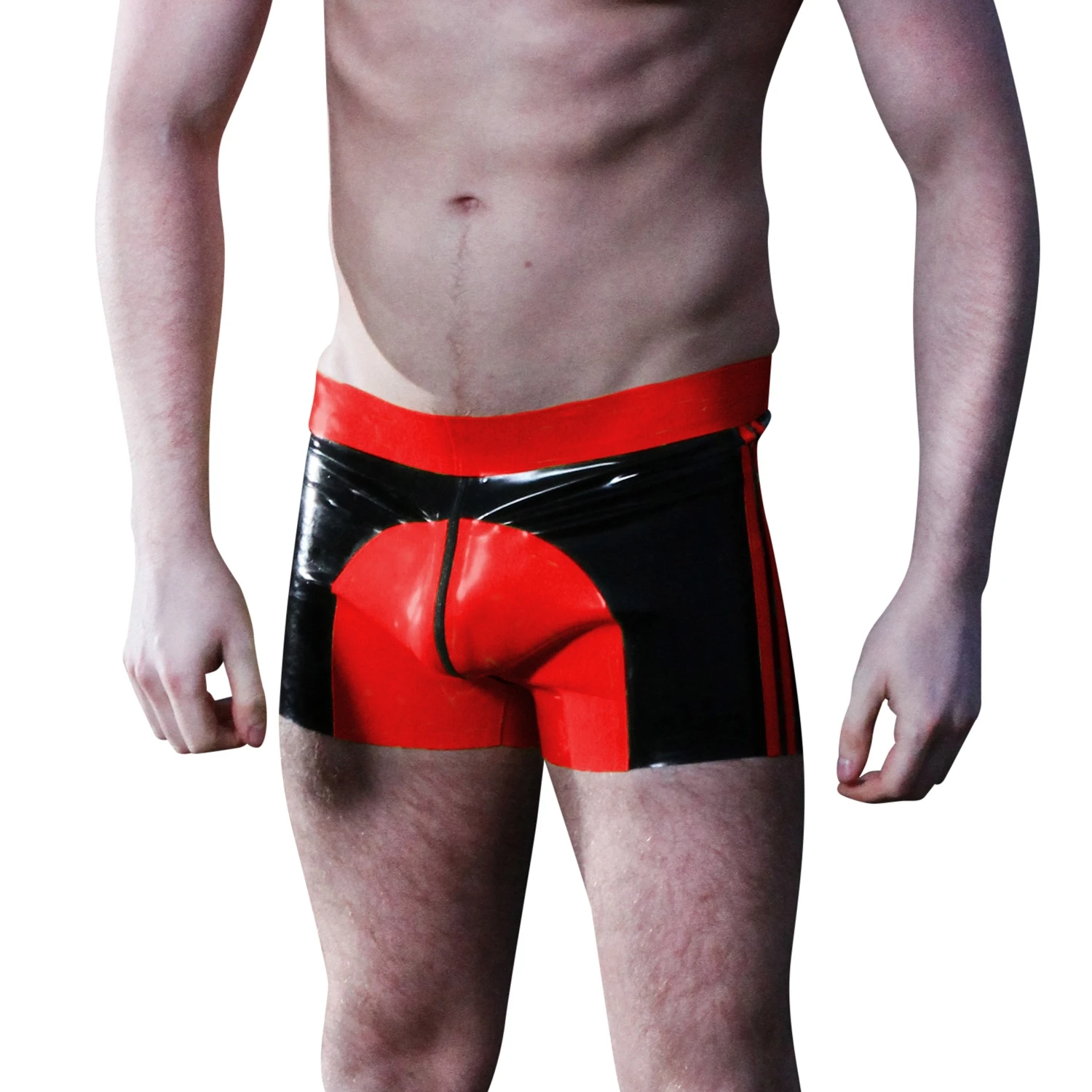Mister B Rubber Shorts Red Saddle var 1
