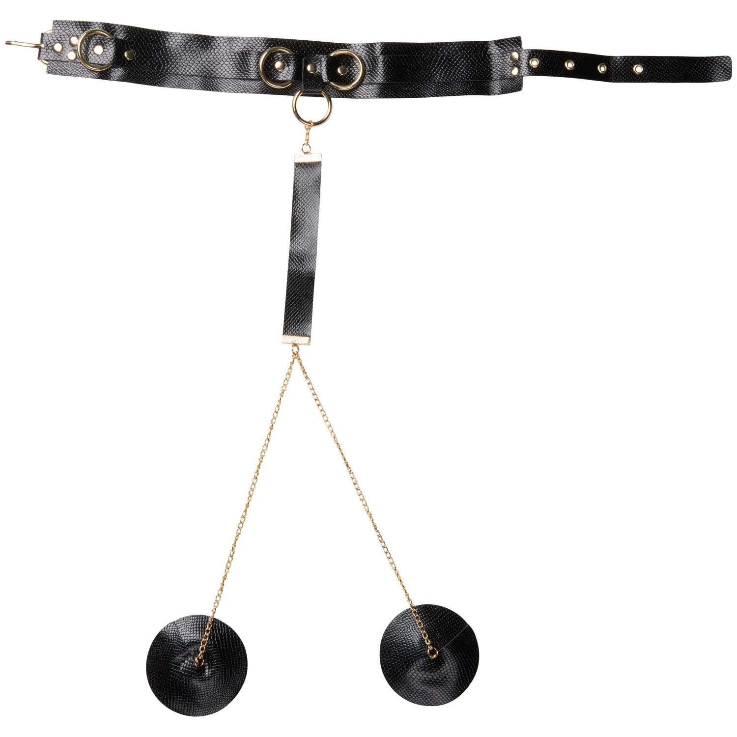Seven 'til Midnight Black Chained Choker with Nipple Covers  var 2