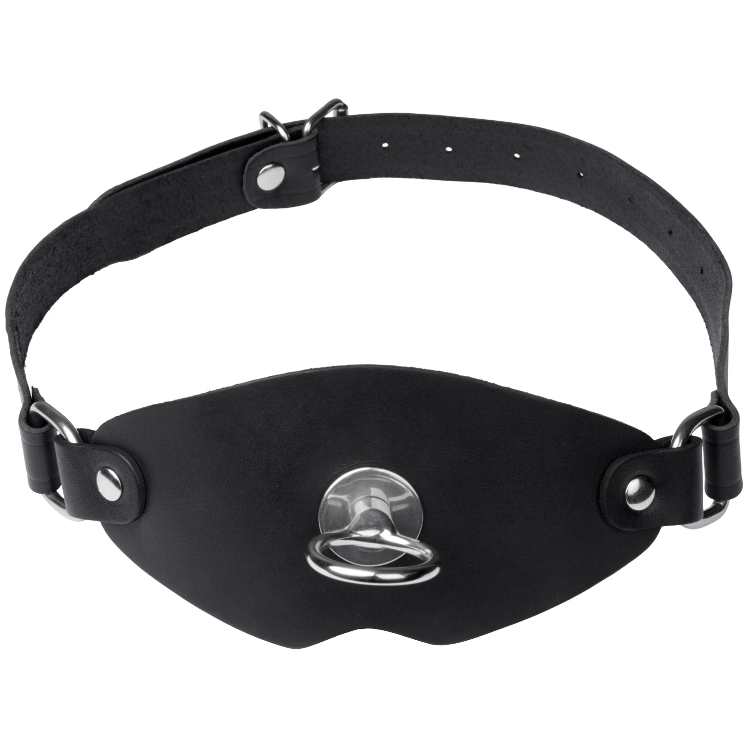 Black Label Super Leren Ballgag met O-ring 1