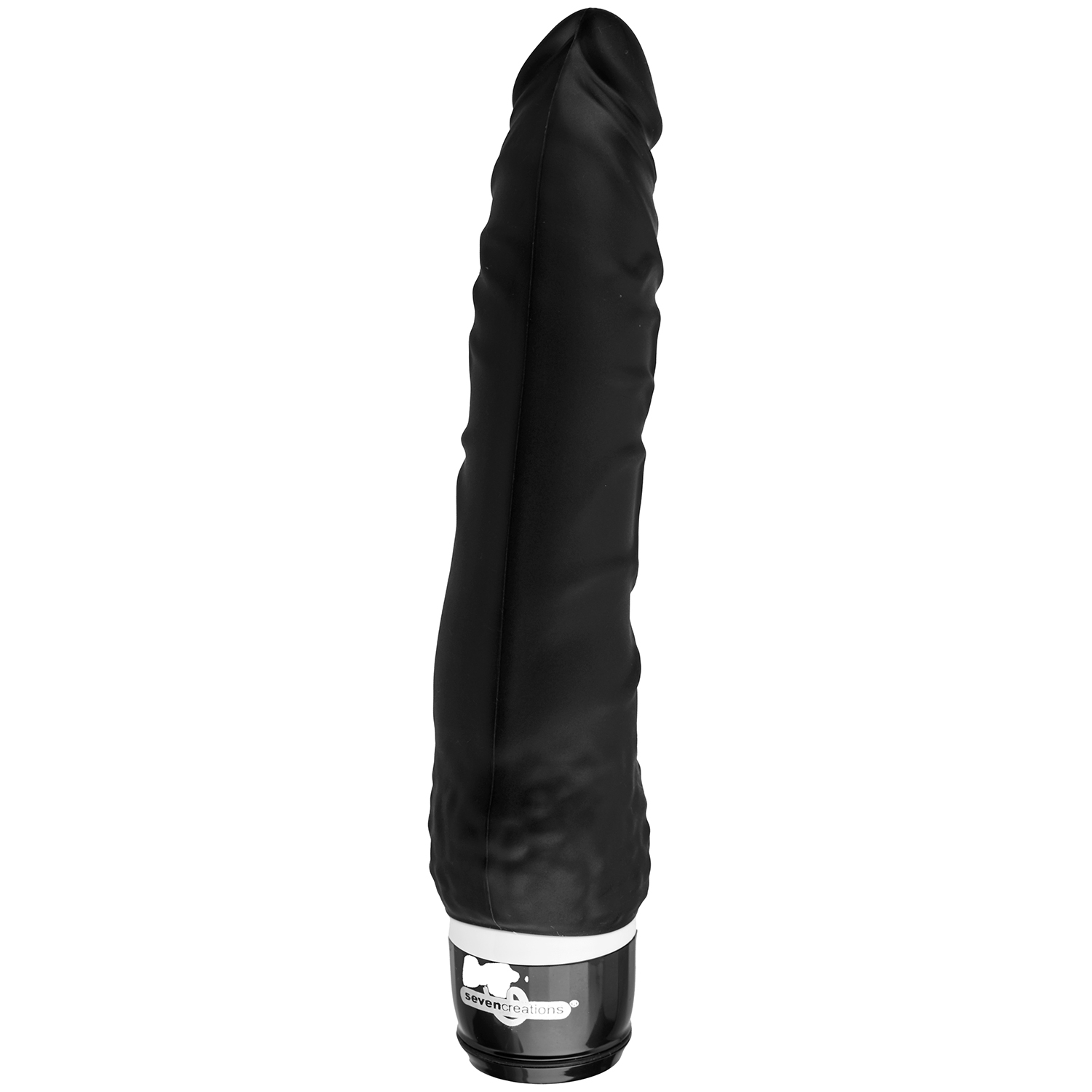 Sevencreations Klassisk Silikone Dildo Vibrator Large - Black