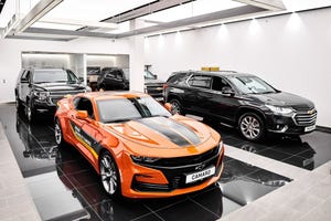 Moscow Russia Chevrolet showroom