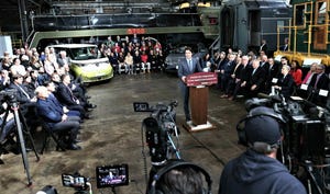 Trudeau at VW-PowerCo plant announcement