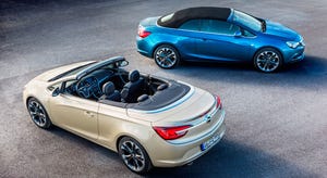 Nearluxury Cascada 4seat midsize convertible positioned atop Opel lineup