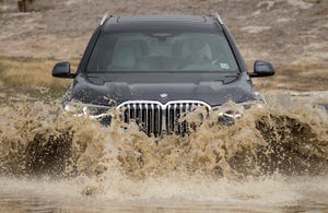 BMW X7 in water