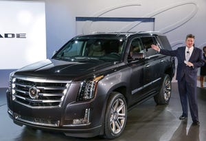 Global Cadillac Vice President Bob Ferguson unveils rsquo15 Cadillac Escalade