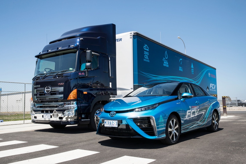 Mobile hydrogen refueling station keeps Mirai fuelcell vehicle rolling