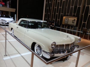 rsquo56 Lincoln Continental displayed at Shanghai Auto Show in front of MKZ sedan on sale in China since November
