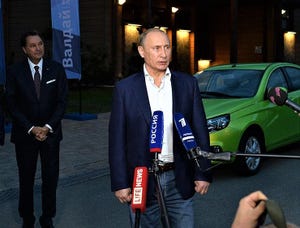 Putin with Lada_Vesta_2016