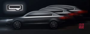 Sketch of planned Qoros sedan from upstart Chinese auto maker
