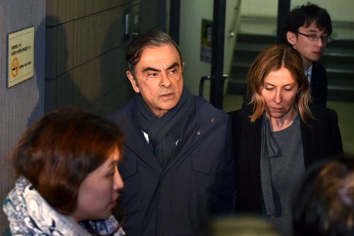 Carlos Ghosn and wife Carole April 2019 GettyImages.jpg