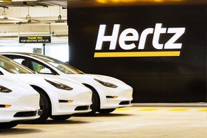 Hertz-rental-fleet Teslas