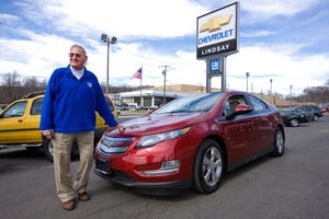 Believing in future of alternativefuel vehicles retired oil company executive James Brazell bought Chevy Volt