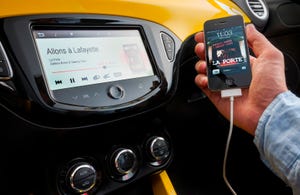 New IntelliLink infotainment system in Opel Adam compatible with Apple iPhones and Android smartphones