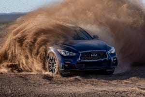 infiniti Q50 Red Sport 400 gets down and dirty