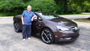 Smith ready for topdown ride to Traverse City in Buick Cascada