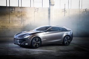 Hyundai 4seat ioniq concept equipped with 10L 3cyl gas engine mated to an electric motor