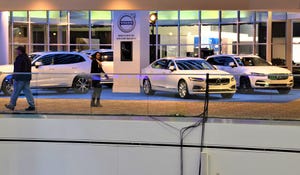 Dealer display Volvo Cars' only presence at 2018 North American International Auto Show.