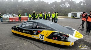 Sunswift eVe put to test on 26mile track at Australian Automotive Research Center