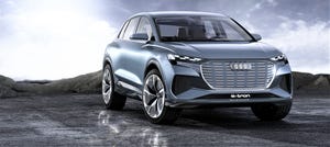 Audi claims 302 hp, 339 lb.-ft. of torque, “over 280 miles” of range for Q4 e-tron.