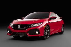 Civic Si prototype red with red interior accents