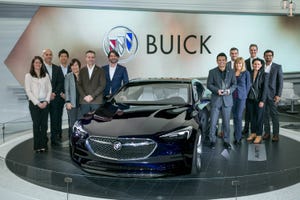 Buick Avista design team after winning best concept car award in Detroit