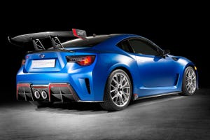 Spoiler stands out on modified BRZ