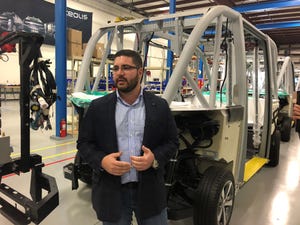 Navya plant manager Omar Siada talks about the production process.