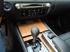 Bamboo wood trim accents Lexus GS 450h center console