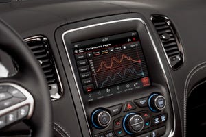 Big 84in touchscreen enhances driving engagement with realtime performance data