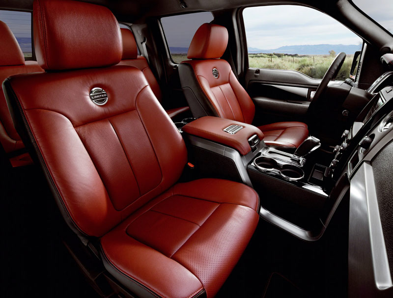 Rich perforated leather distinguishes new rsquo13 Ford F150 Limited