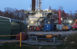 shale rig in Roulette, Pennsylvania