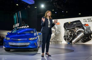 GM CEO Barra introduces secondgeneration Chevy Volt