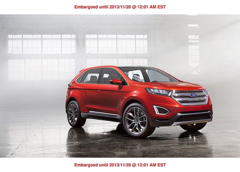 Ford Edge Concept has low stance and muscular appearance