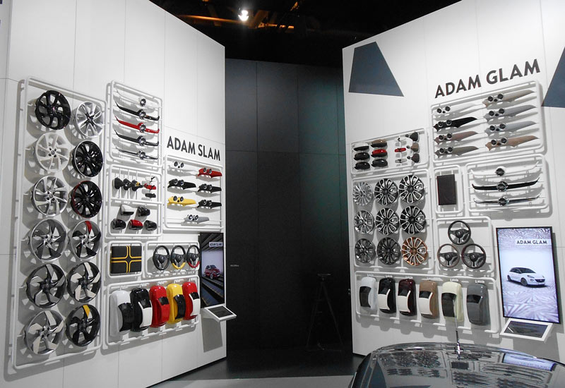 Adam offers trim choices ranging from steering wheels to grille badges