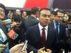 Then-Renault-Nissan Alliance CEO Ghosn at 2015 New York Auto Show.