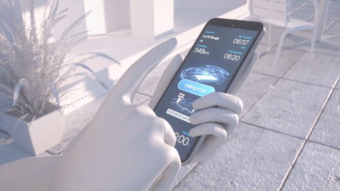 Hyundai sees using smartphone to summon recharged autonomous EV.
