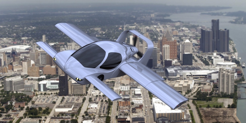 Sanjay Dhall39s Detroit Flying Car prototype