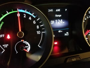 Fully charged VW eGolf delivered 124 miles of electric range