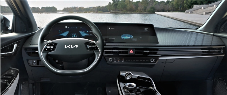 Kia EV6 dual panoramic screens screenshot