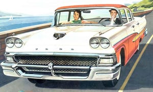 3958 Custom 300 Fordor sedan helps Ford secure top spot in 1957 US car sales