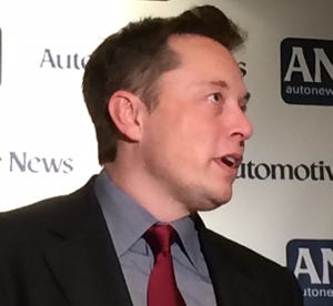 Musk at Motor City press conference