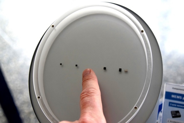 About the size of a match head MEMS chips can act as accelerometers microphones gyroscopes magnetometers and barometric pressure sensors About the size of a match head MEMS chips can act as accelerometers microphones gyroscopes magnetometers and barometric pressure sensors